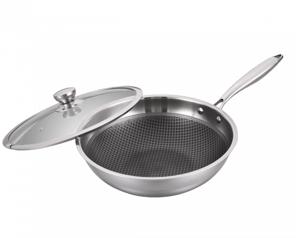 padella wok in acciaio diametro 30cm